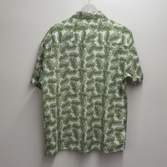 Serge Blanco Short Sleeve Shirt Botanical Print Men's Size XL Green NWT - Picture 3 of 12